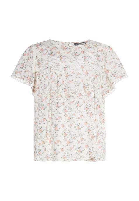 Dreimaster Blouse meisjes (kinderen) witte bloem - Image 1