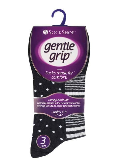 6 paar sokken zonder elastiek damessokken met zachte grip - GG135 - Image 2