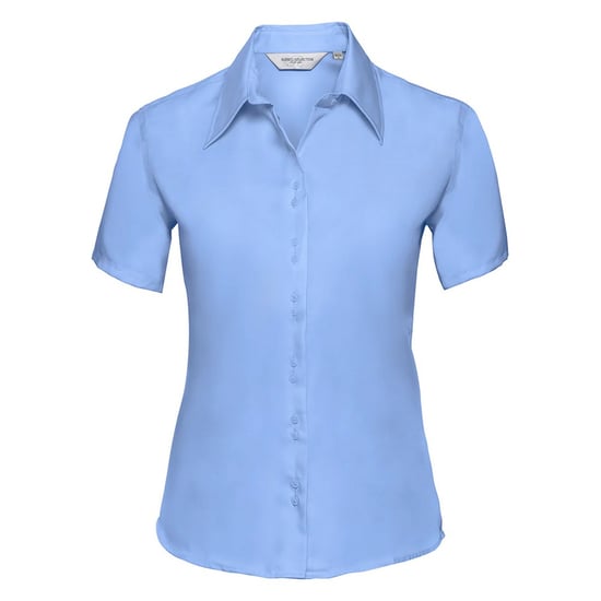 Russell Collection Dames/Dames Ultimate Non-Iron Shirt met Korte Mouwen (Heldere lucht) - Image 1
