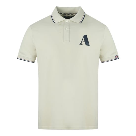 Aquascutum A Logo Biege Polo Shirt - Image 1