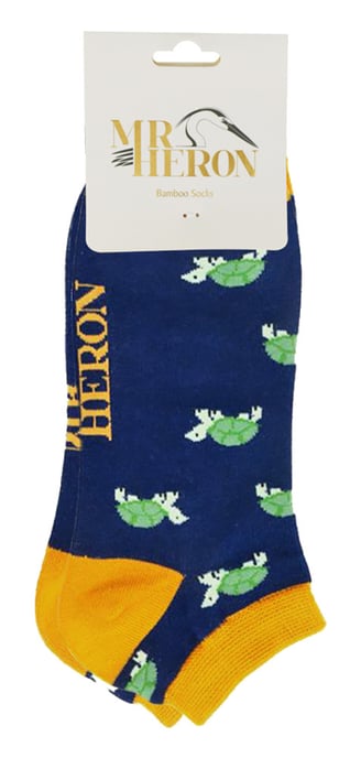 Mr Heron - BamboeAnimal Trainersokken voor heren - Schildpadden (Marine) - Image 2
