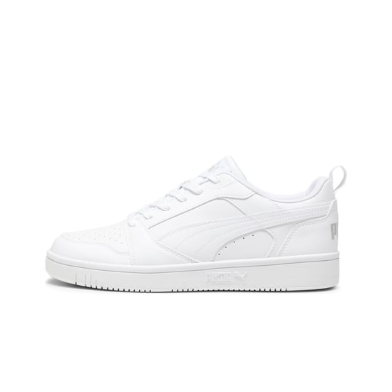 Men's Puma Rebound v6 Low Trainers in Grey White - Image 1