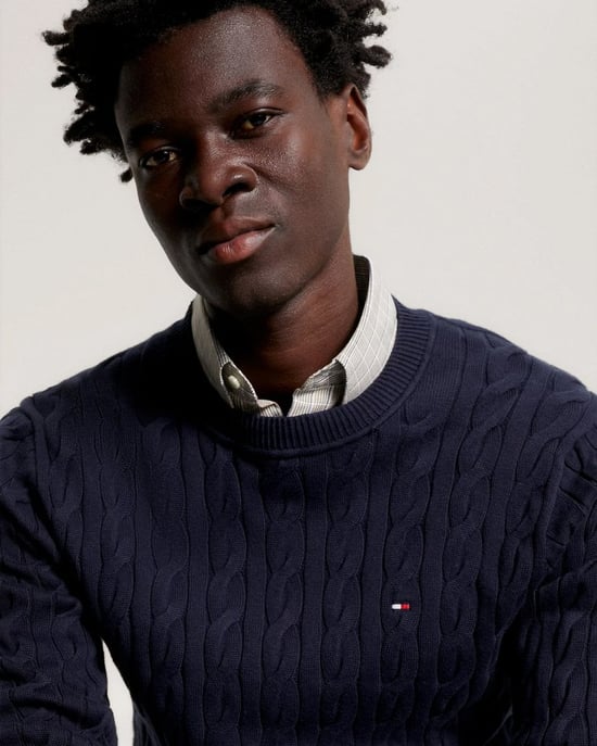 Tommy Hilfiger Classic Cable Mens Crew Jumper - Image 2