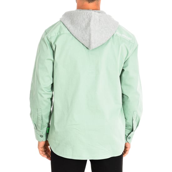 Regular fit jacket with high collar and hood TMC009-TW361 man