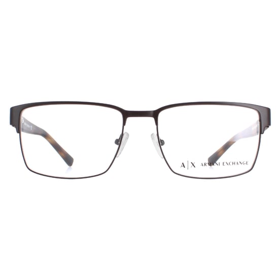 Armani Exchange Rectangle Mens Matte Brown Glasses