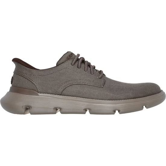Skechers Garza Clive Cotton herenschoenen donker taupe met vetersluiting - Image 2