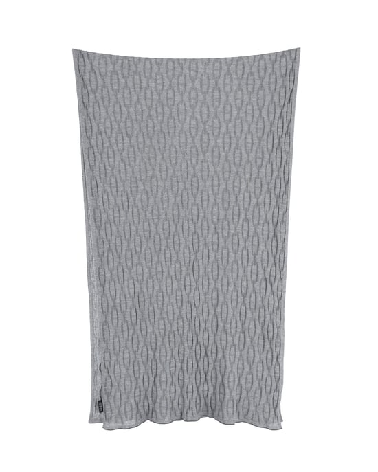 Hermes Chain-Motif Knit Muffler in Grey Cotton and Silk - Image 3