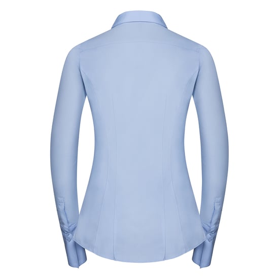 Russell Collection Dames/Dames Ultimate Stretch Slim Shirt met Lange Mouwen (Heldere lucht) - Image 2