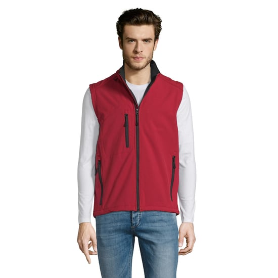 SOLS Heren Rallye Softshell Mouwloos Gilet (Peperrood) - Image 1