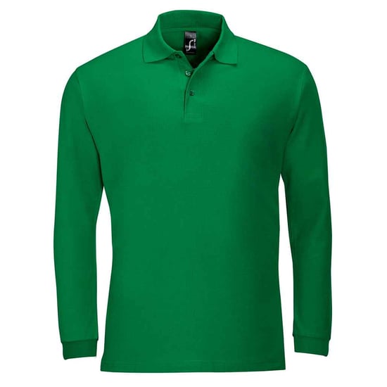 SOLS Volwassen uniseks Winter II poloshirt met lange mouwen (Kelly Groen) - Image 1