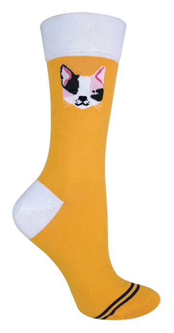 Nieuwigheid katoenen sokken met katten- en hondenpatroon - Kat - Image 1