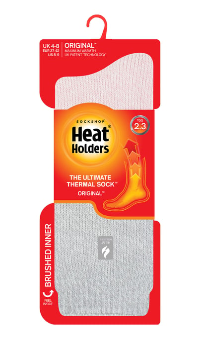 Heat Holders Dames Dikke Warme Thermische Sokken - Gedust Roze / Zilver (Catania) - Image 2