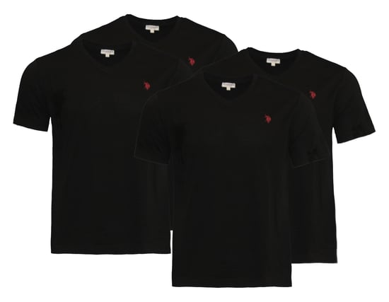 U.S. Polo Assn. 4 PACK V-neck - T-shirt basic in Black