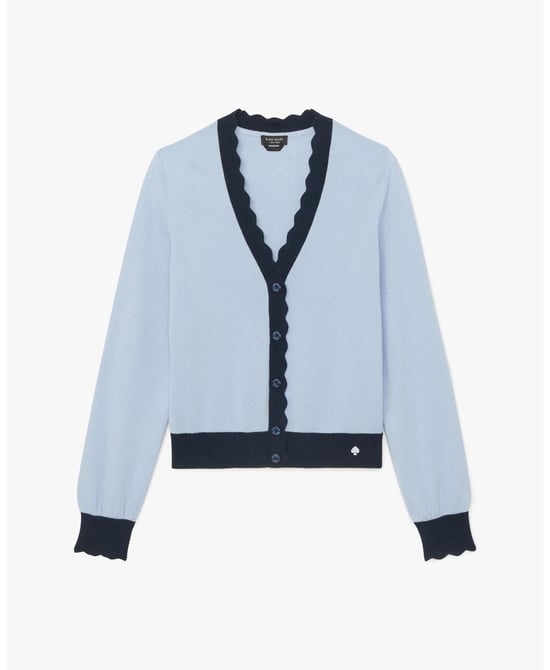 Scalloped Colorblock Cardigan