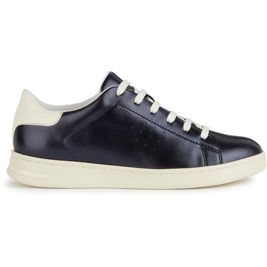 Geox D Jaysen B Leather Vrouwentrainers Dark Jeans/Optic White - Image 5