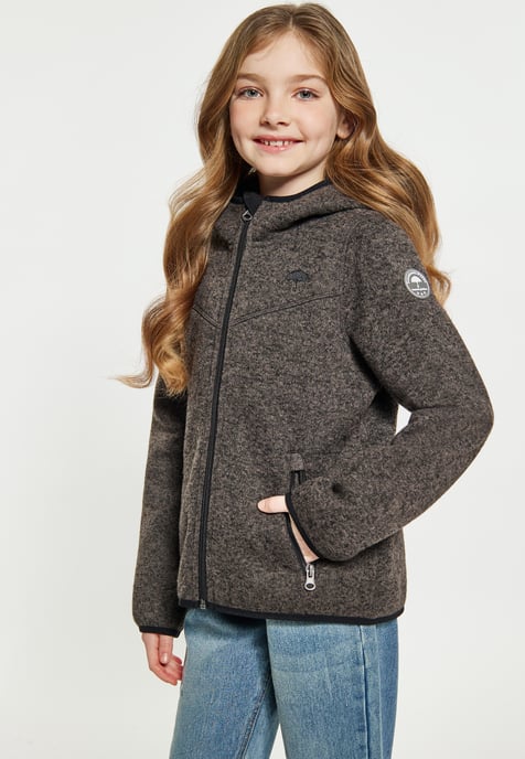 Schmuddelwedda Gebreide fleeceblouse meisjes (kinderen) grijs melange - Image 3