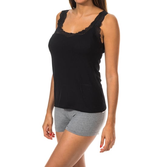 Dames-T-shirt met ronde hals en brede kanten band 1072675 - Image 1