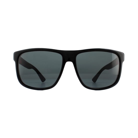 Gucci Sunglasses GG0010S 001 Black Rubber Grey