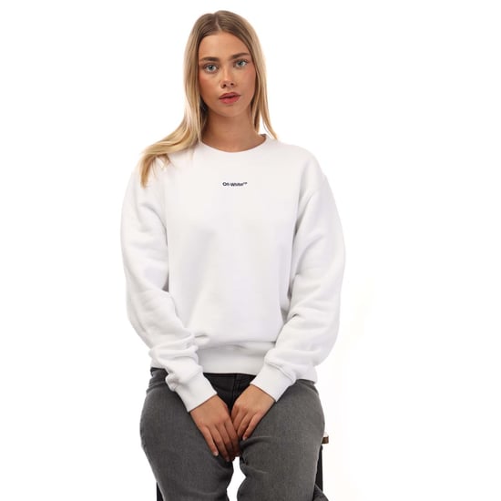 Dames Off White Tie Dye Arrow Regular Crewneck Sweatshirt in Wit - Image 4