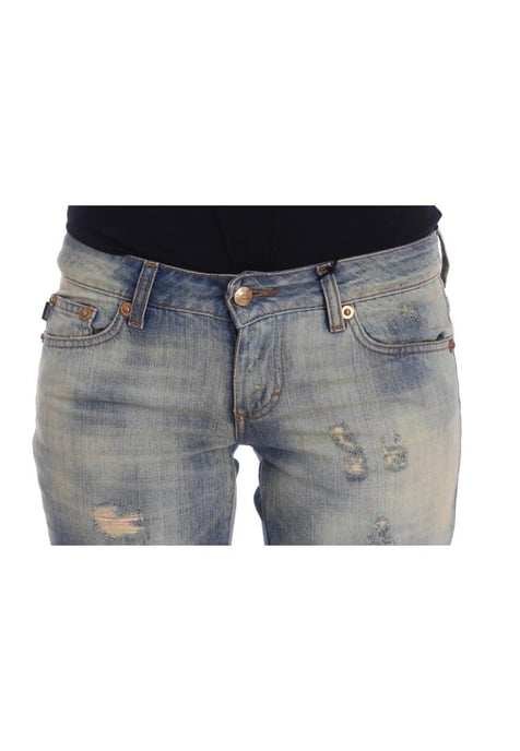 Cavalli Dames Blauwe Was Katoenen Slim Fit Bootcut Jeans - Image 5
