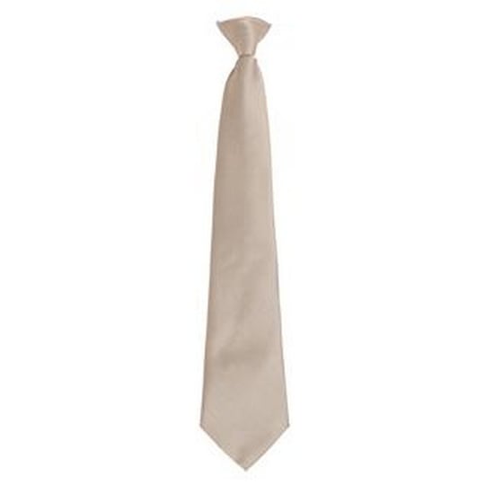 Premier Herenmode "Kleuren" Work Clip On Tie (Khaki) - Image 1