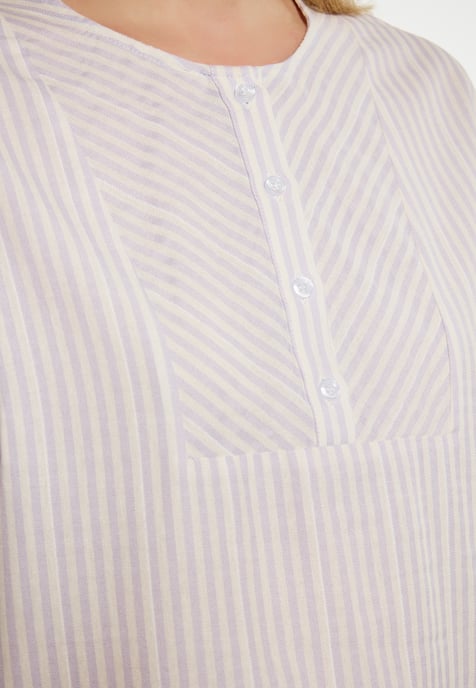 Dreimaster Blouse Dames Lichtpaars gebroken wit - Image 5