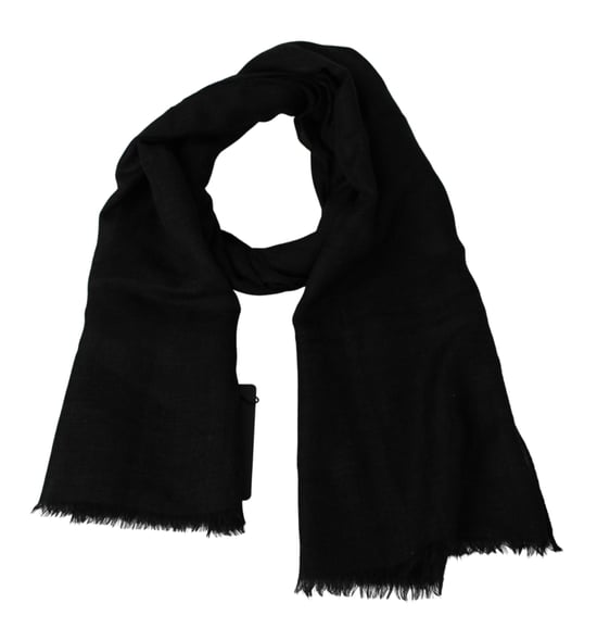 Dolce & Gabbana Scarf Gray Cashmere Men's Winter Neck Wrap Shawl