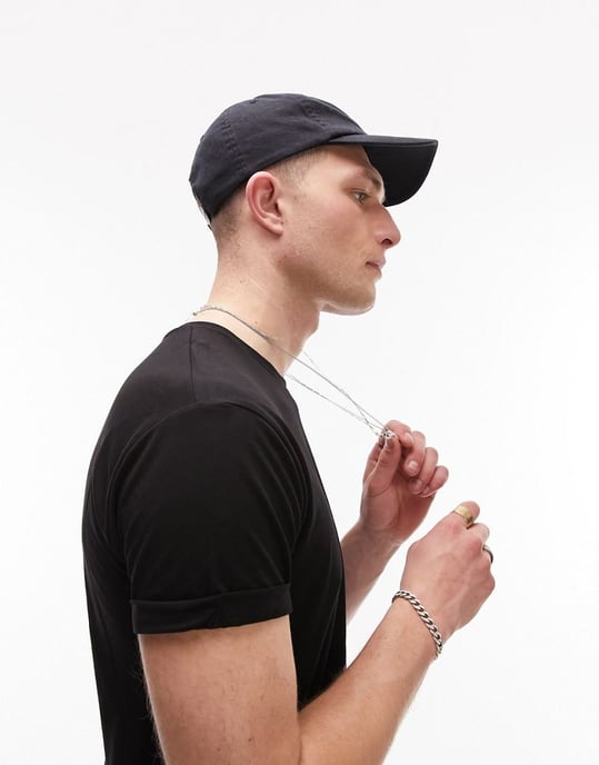 Topman longline t-shirt in black