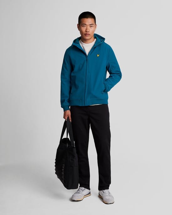 Heren Fleece Achter Softshell Jas in Marineblauw - Image 2