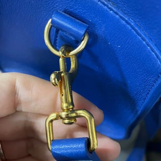 Saint Laurent Baby Monogram Cabas Tote in Blauwe Leren - Image 6