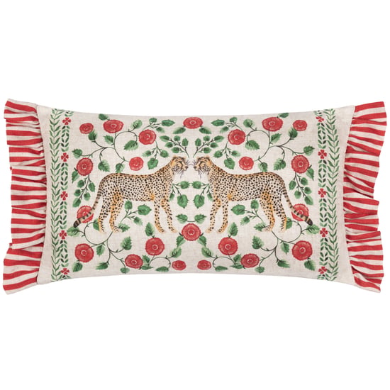 Wylder Tropics Okara Luipaarden Gedrukt Rimpel Polyester Gevuld Kussen - Image 1