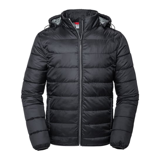 Russell Heren Nano Gewatteerd jack met capuchon (Zwart) - Image 1
