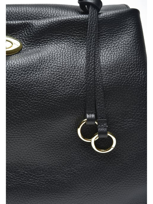 Luisa Vannini SS22 LV 1782T Zwart Rundleer Tas - Image 3