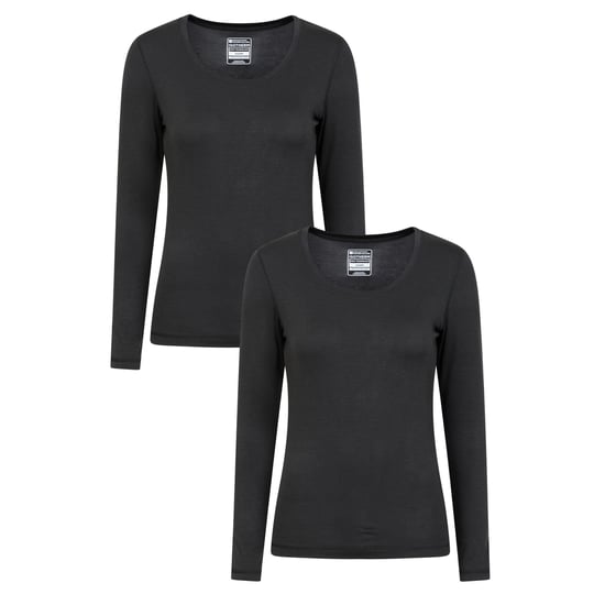 Mountain Warehouse Dames Keep The Heat Ronde Hals Thermo Top (Verpakking van 2) (Zwart) - Image 1