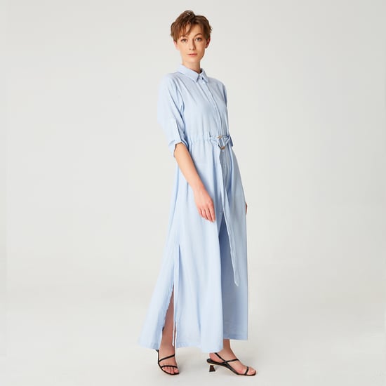 Lange minimalistische shirtjurk - Image 2