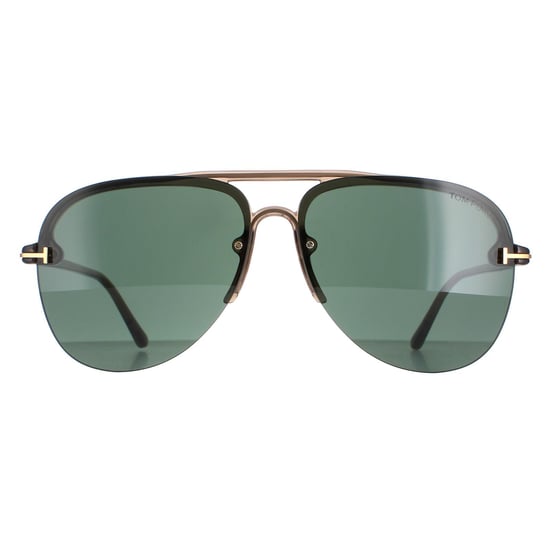 Tom Ford Aviator Mens Shiny Light Brown Green Terry 02 FT1004