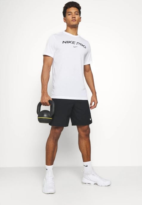 Nike Pro Dri Fit T-shirt voor heren in wit - Image 6