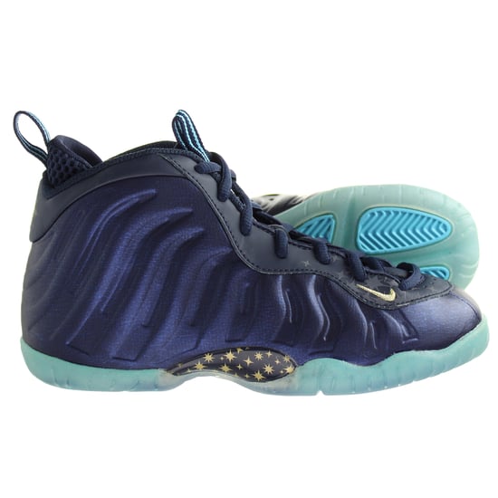 Nike Little Posite One Blue Kids Trainers