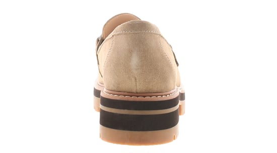 Clarks Womens Flat Shoes Orianna Bit Leather Slip On beige - Image 4