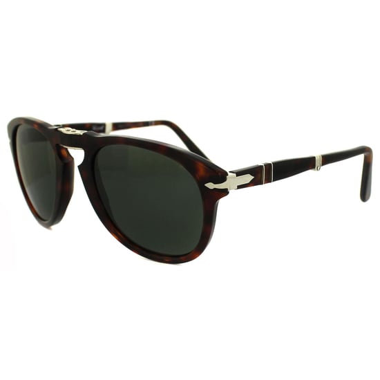 Persol Wrap Mens Havana Crystal Green Sunglasses