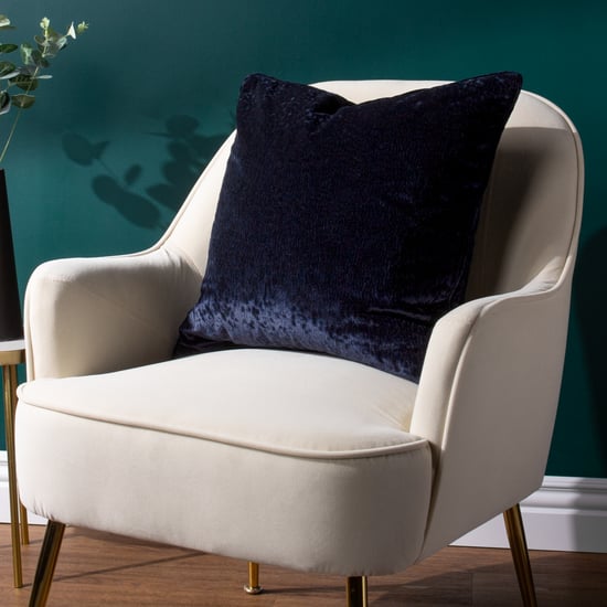Paoletti Ripple Pressed Velvet Piped Polyester Filled Cushion