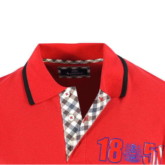 Aquascutum London 1851 Red Polo Shirt - Image 3