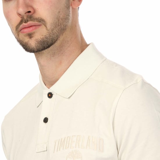 Men's Timberland EK+ Short Sleeve Polo Shirt in White