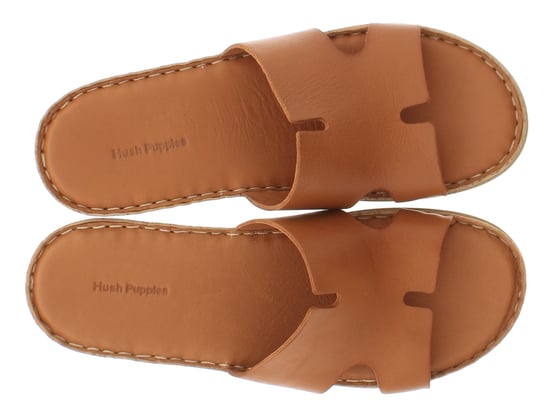 Hush Puppies Dames Sandalen Lage Hak Eloise Leer Instapper tan - Image 6