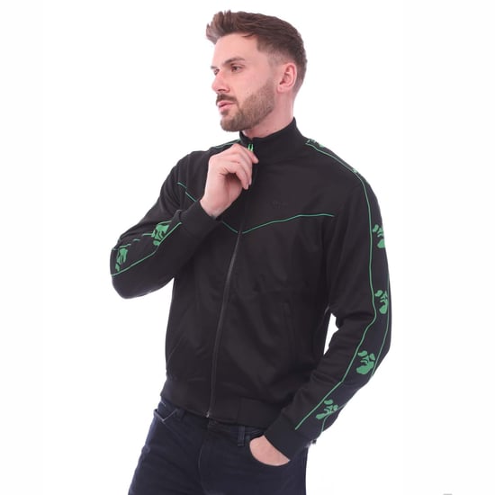Off White Face Band Slim Track Top voor heren in zwart - Image 1