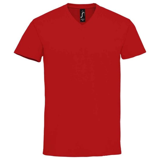 SOLS Heren Imperial V Hals T-shirt (Rood) - Image 1