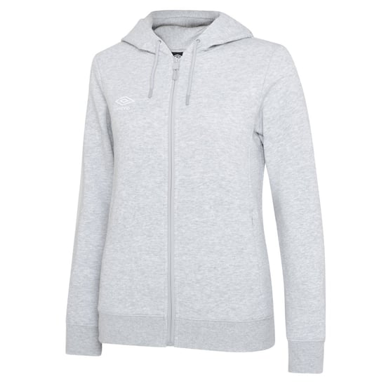 Umbro Dames/Dames Club Vrije tijd Hoodie met volledige rits (Grijs gemêleerd/wit) - Image 1