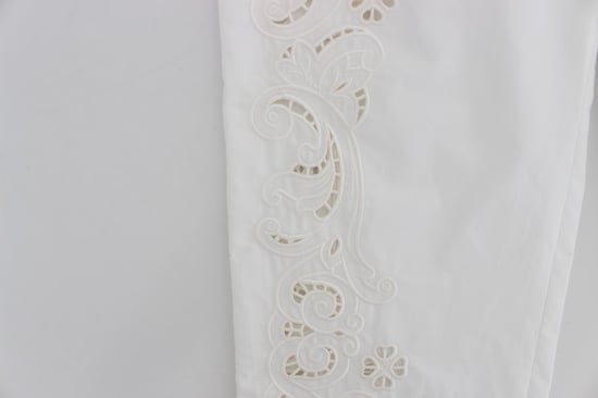 Dolce & Gabbana Dames Witte Bloemen Snitjurk Sicilië Broek - Image 6