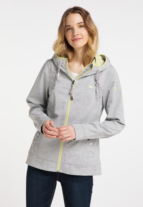 Schmuddelwedda functionele jas Dames Licht grijs melange Licht geel - Image 3