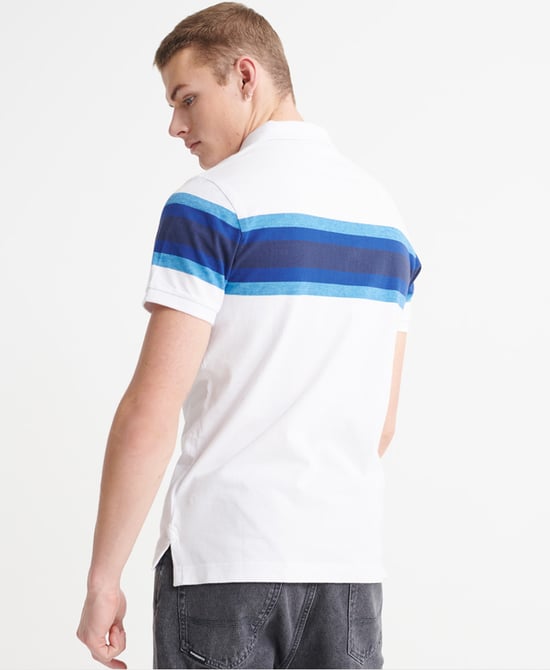 Superdry Organic Cotton Malibu Stripe Polo Shirt
